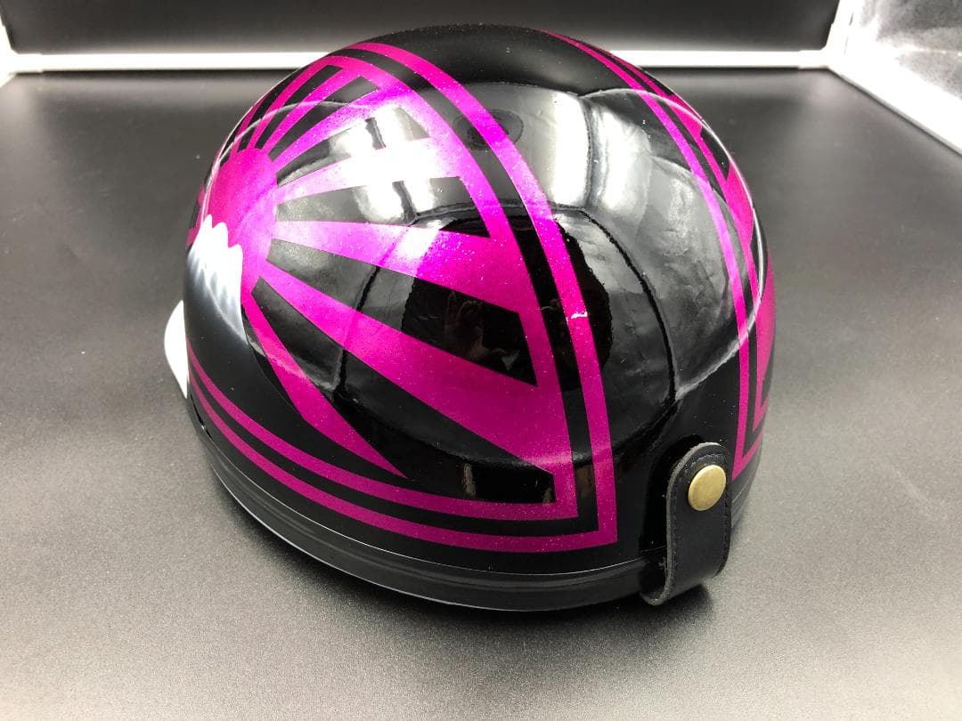 コルク半　カスタム　富士日章　三つボタン　ブラックピンク　ラメ　文字無　送料無料