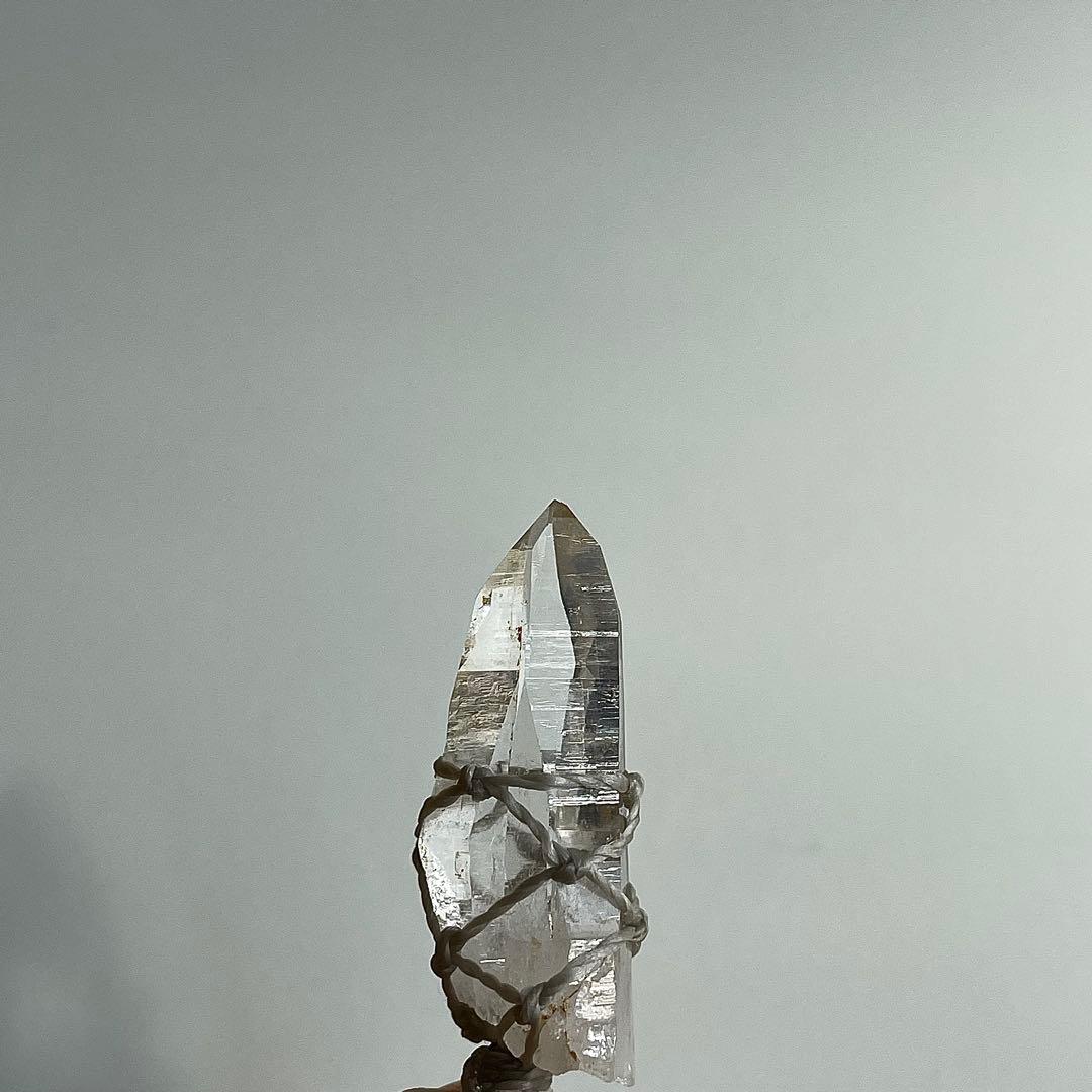 ヒマラヤ水晶 ガネッシュヒマール ＊ マクラメペンダント ネックレス ①