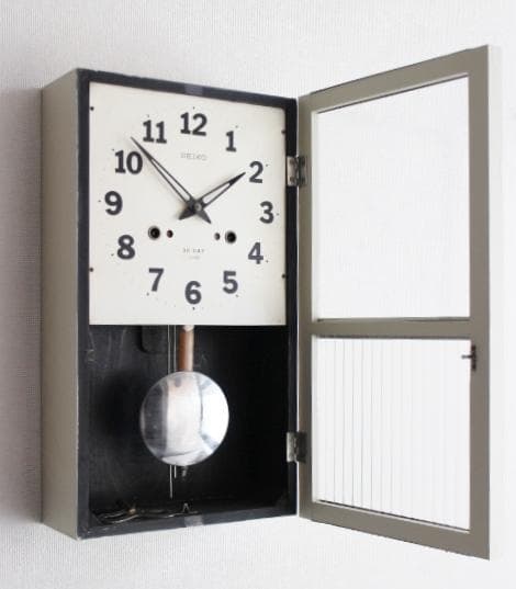 SEIKO モールガラス 振り子 掛け時計 柱時計 アンティーク 昭和レトロ