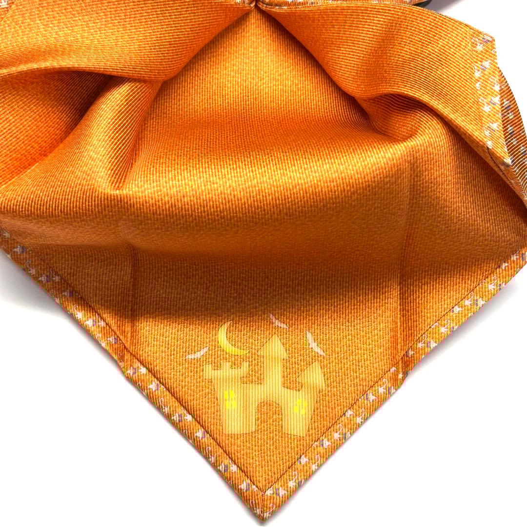 【新品タグ付き✨】ブルガリ ネクタイ オレンジ セッテピエゲ 肉厚 ハロウィン