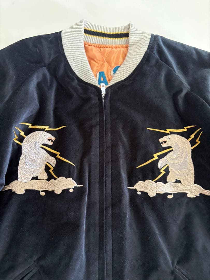 テーラー東洋アラスカジャンパー　別珍スカジャン 白熊XXL