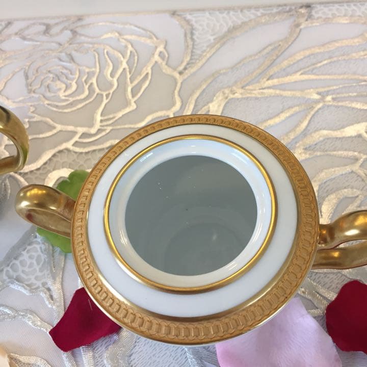 大倉陶園 金蝕  クラウンエンボスポット&クリーマー  新品