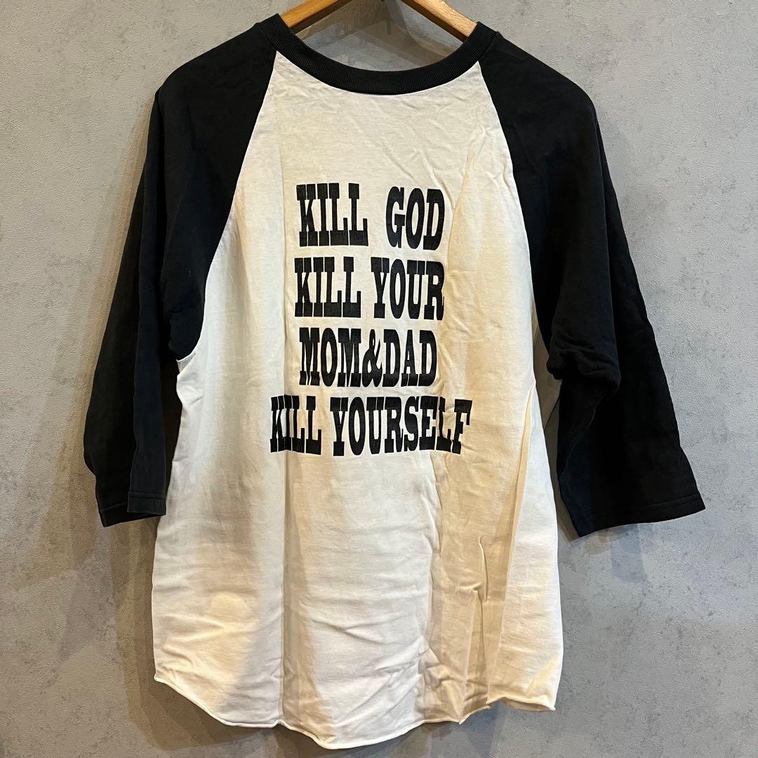 【USA製】90s マリリンマンソン × スヌーピー 7分袖 ラグランTシャツL