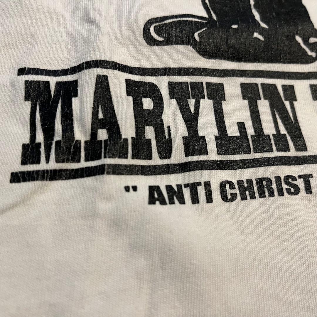 【USA製】90s マリリンマンソン × スヌーピー 7分袖 ラグランTシャツL
