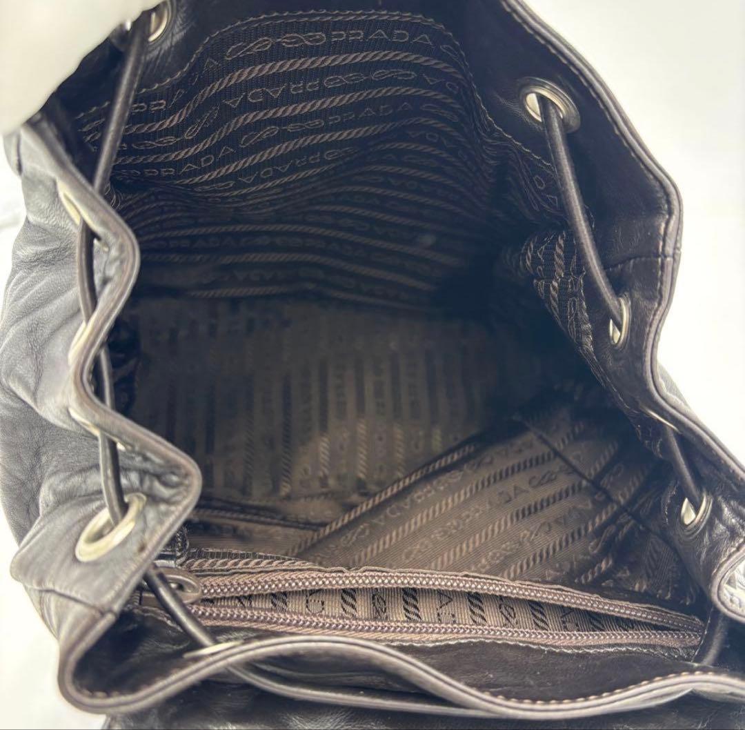 極美品 PRADA オールレザー リュック ブラック