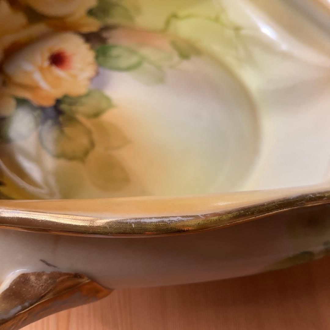 1911年頃　アンティーク　オールドノリタケ　ハンドペイント　イエローローズ