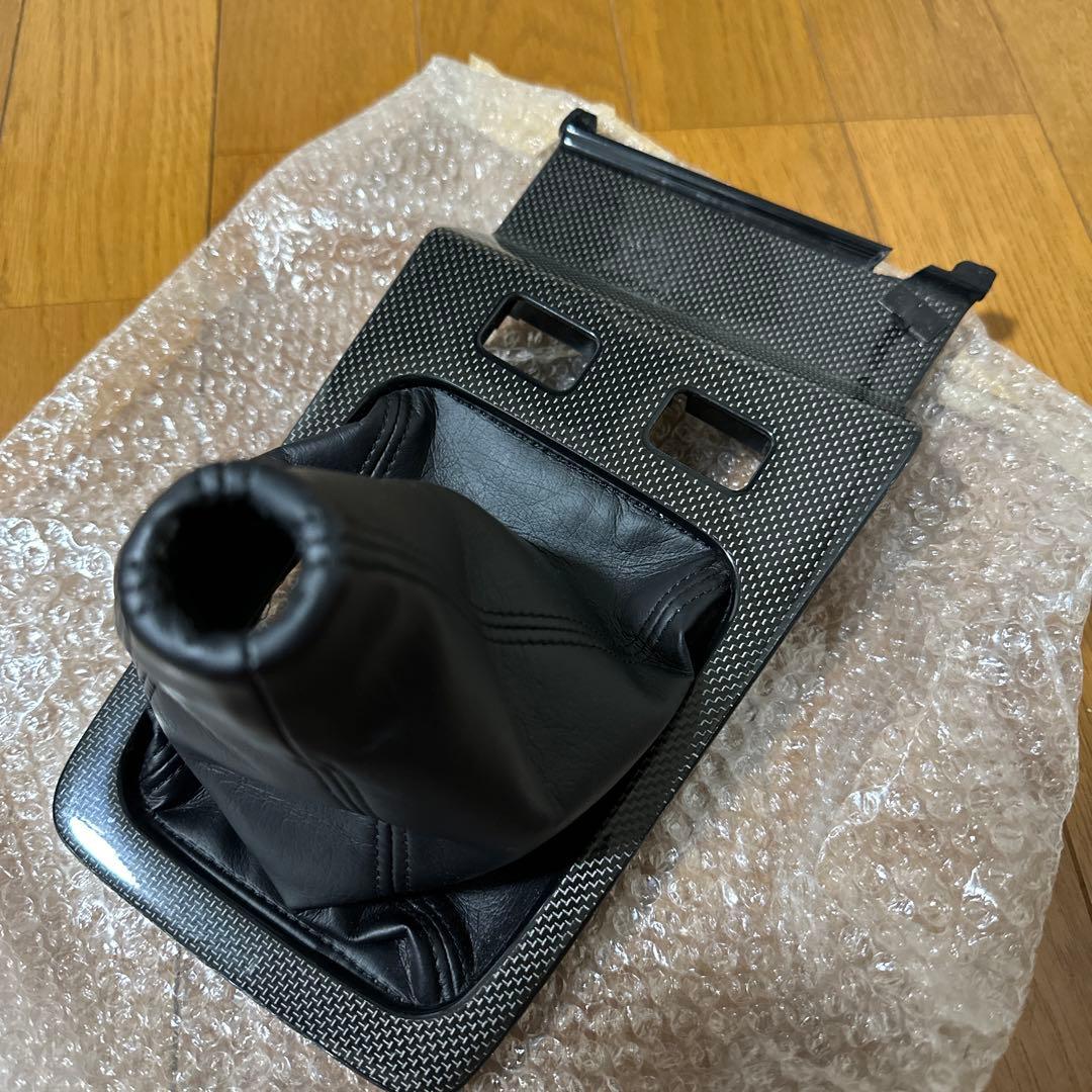 jzx100 シフトパネル　シフトブーツ　カーボン調