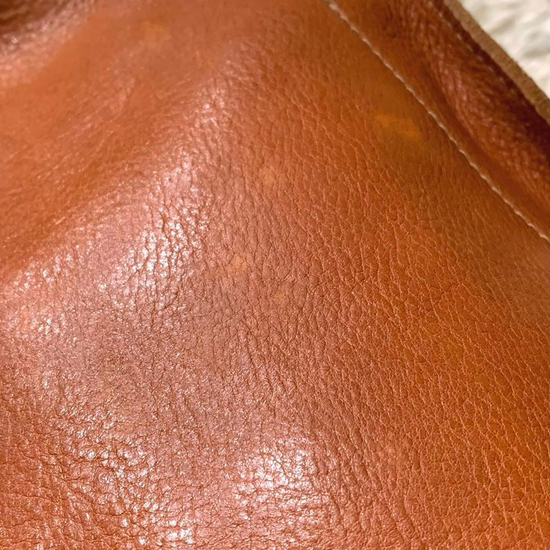 asa　イルビゾンテ リュック オールレザー ロゴ型押し ブラウン