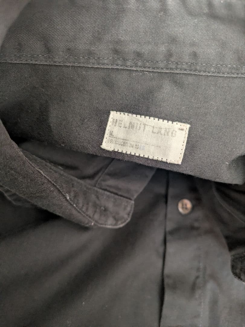 HELMUT LANG本人期 シャツ ブラック 52 ヘルムートラング