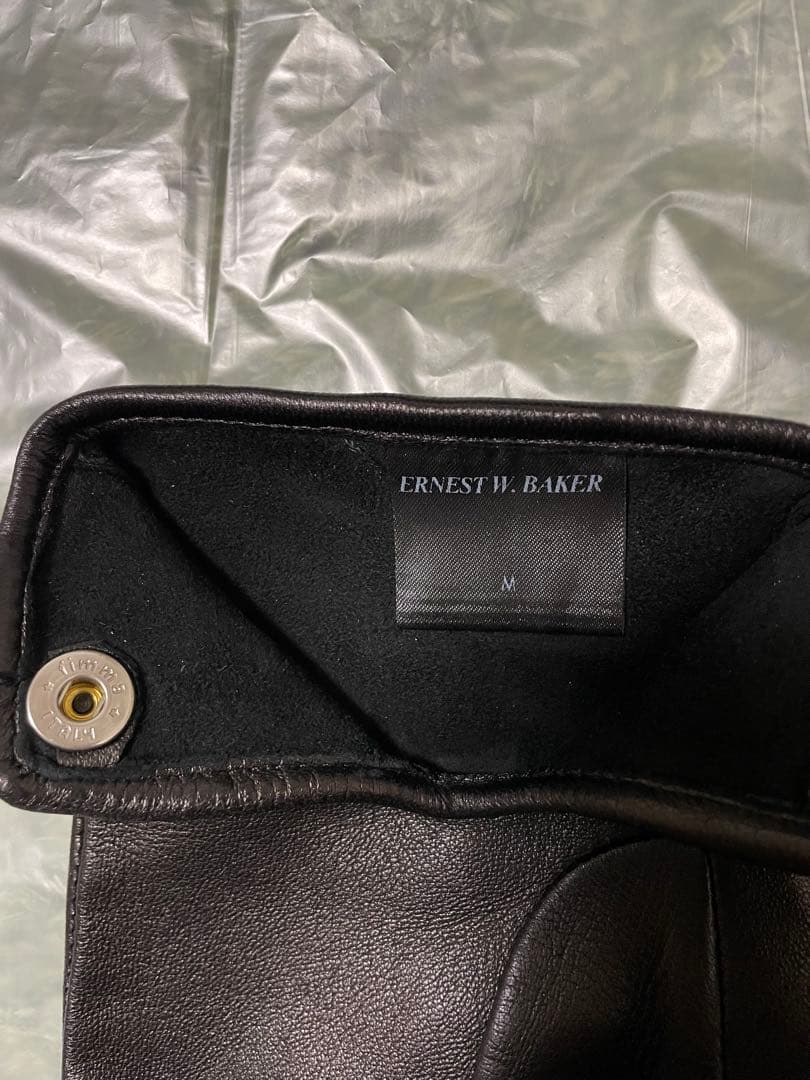 アーネストダブルベイカー レザーグローブ　黒　Mサイズ 完売品