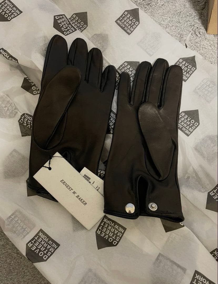 アーネストダブルベイカー レザーグローブ　黒　Mサイズ 完売品