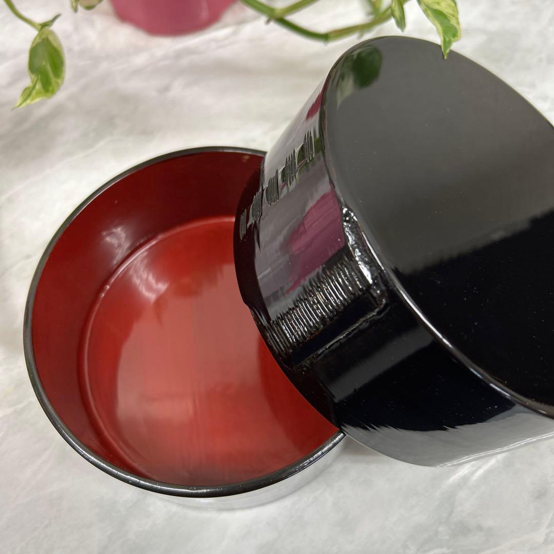 【新品・未使用】伝統工芸品　ぬし熊　尾鷲わっぱ　刷毛塗り　丸型弁当箱