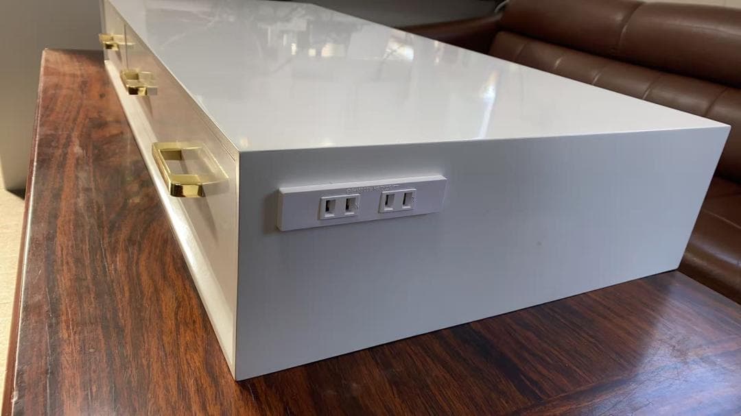 ホワイトモダンドレッサーミラー付き 訳あり品写真をご確認J206-100-04