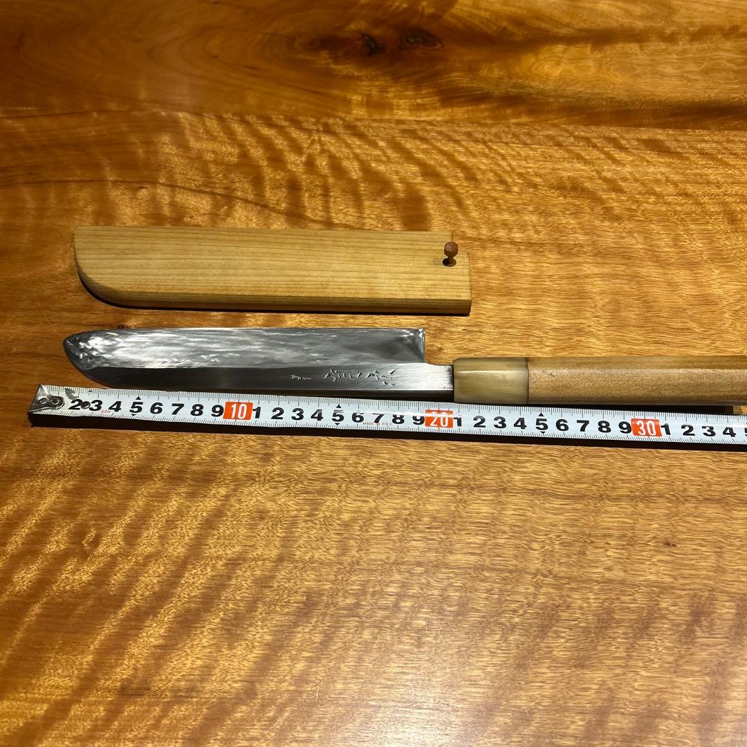 京都有次　水焼　本焼　薄刃包丁　鞘付き