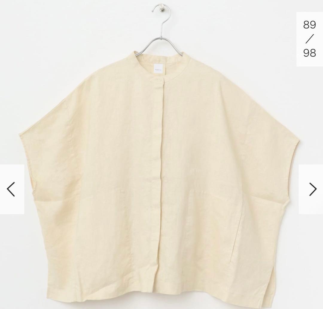 かぐれ リネンスクエアケープシャツ　イエロー　2025SS