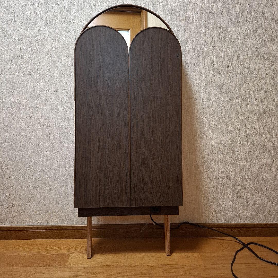 クラシックな三面鏡 ドレッサー　ブラウン　全体高さ149㎝