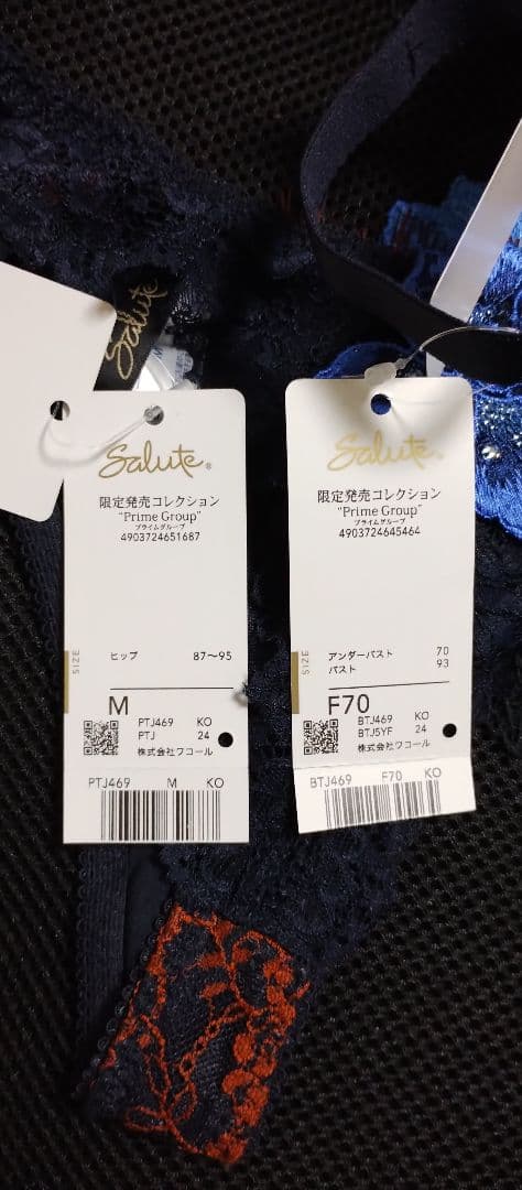 ワコール サルート 69g 店舗限定ブラジャーショーツセット F70/M