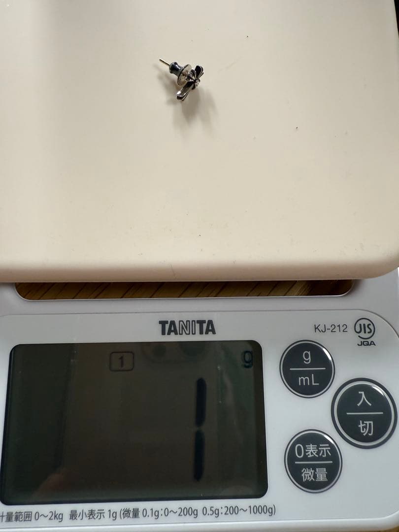 クロムハーツCH CRSS 2 FAT CHクロスファットスタッド ピアス1個