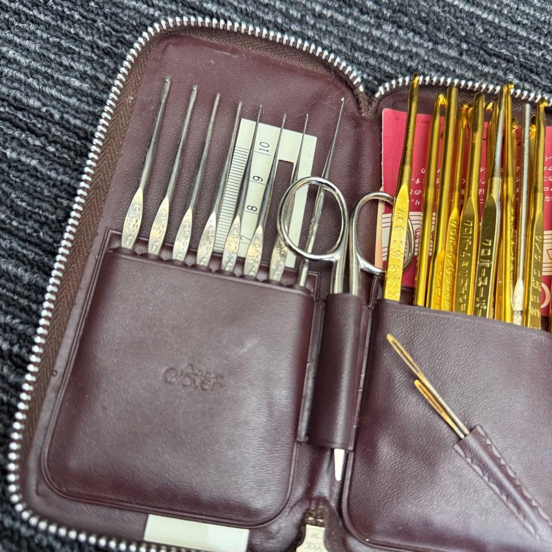 希少 レトロ Clover クロバー かぎ針 レース針 20本セット フルセット