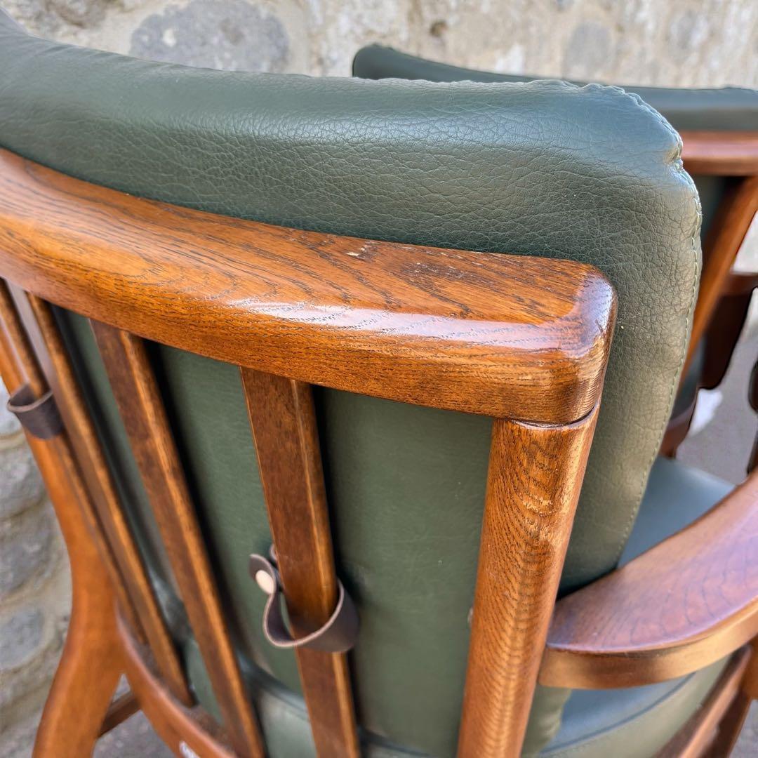 カリモクChitanoキャスター付き ダイニングチェア カーキ 5脚