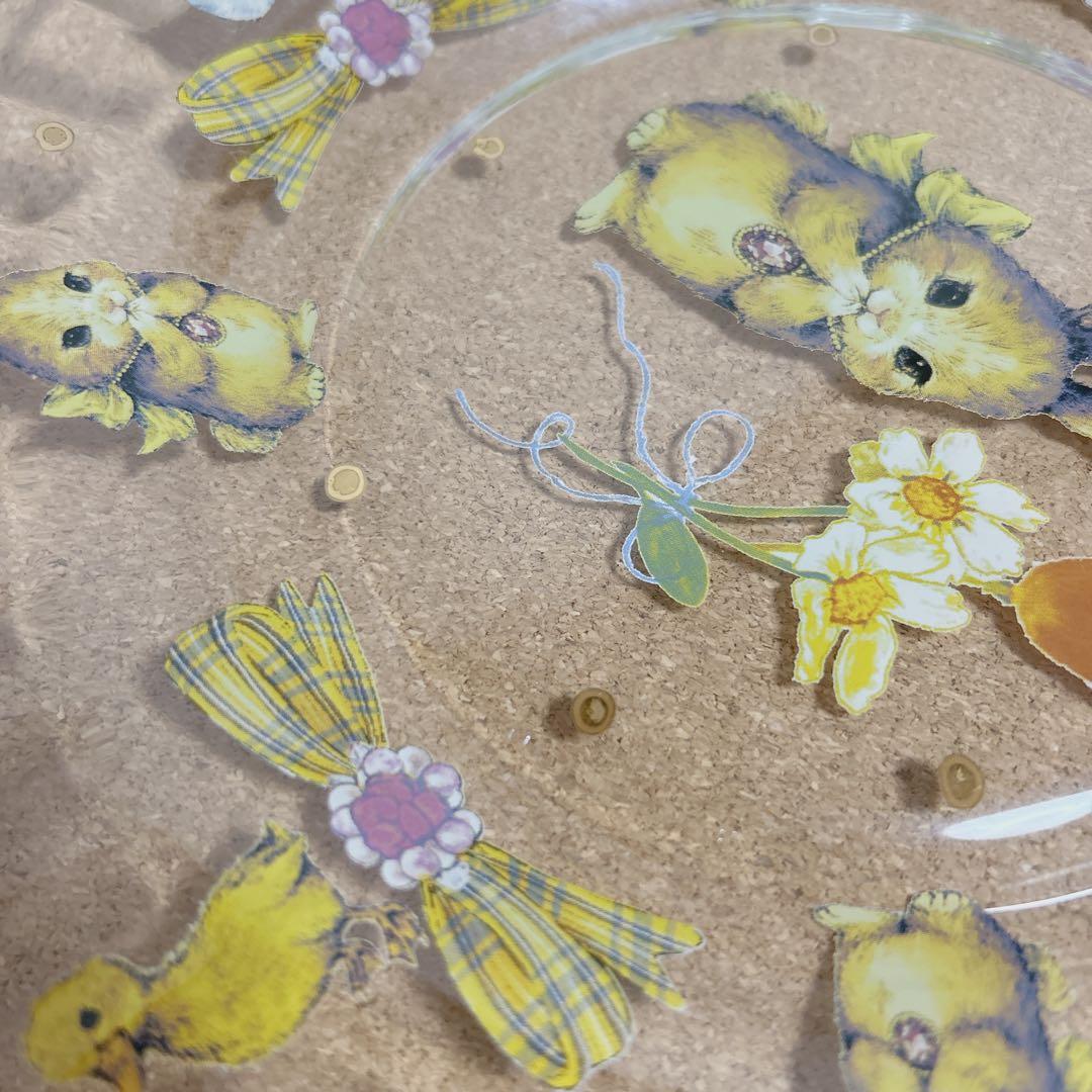 最終価格＊yukiemon コラージュアートプレート　おいのりうさちゃん