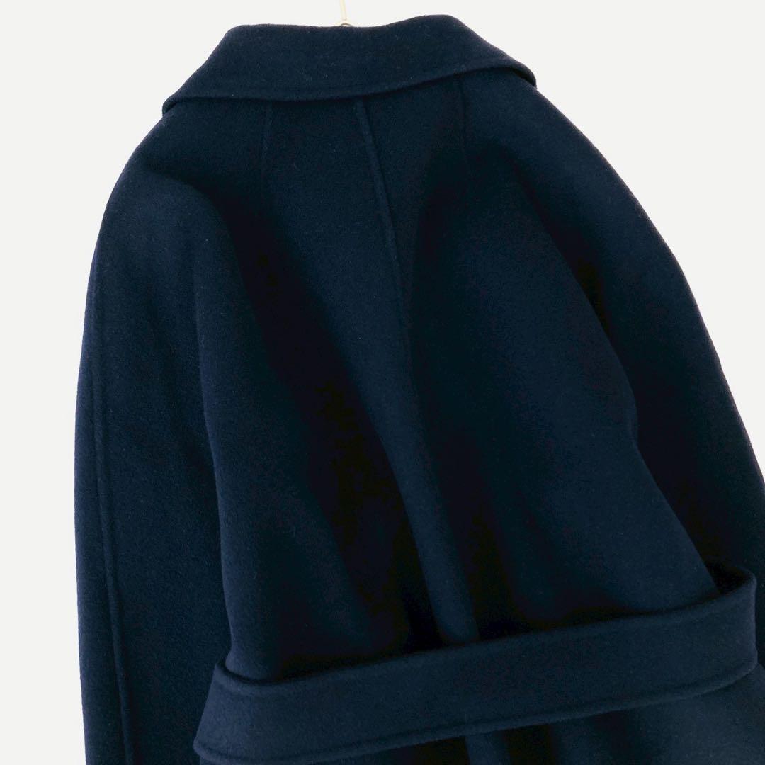 極美品 ✨マックスマーラ　クチートアマーノ　ガウンコート　ベルテッド　ネイビー