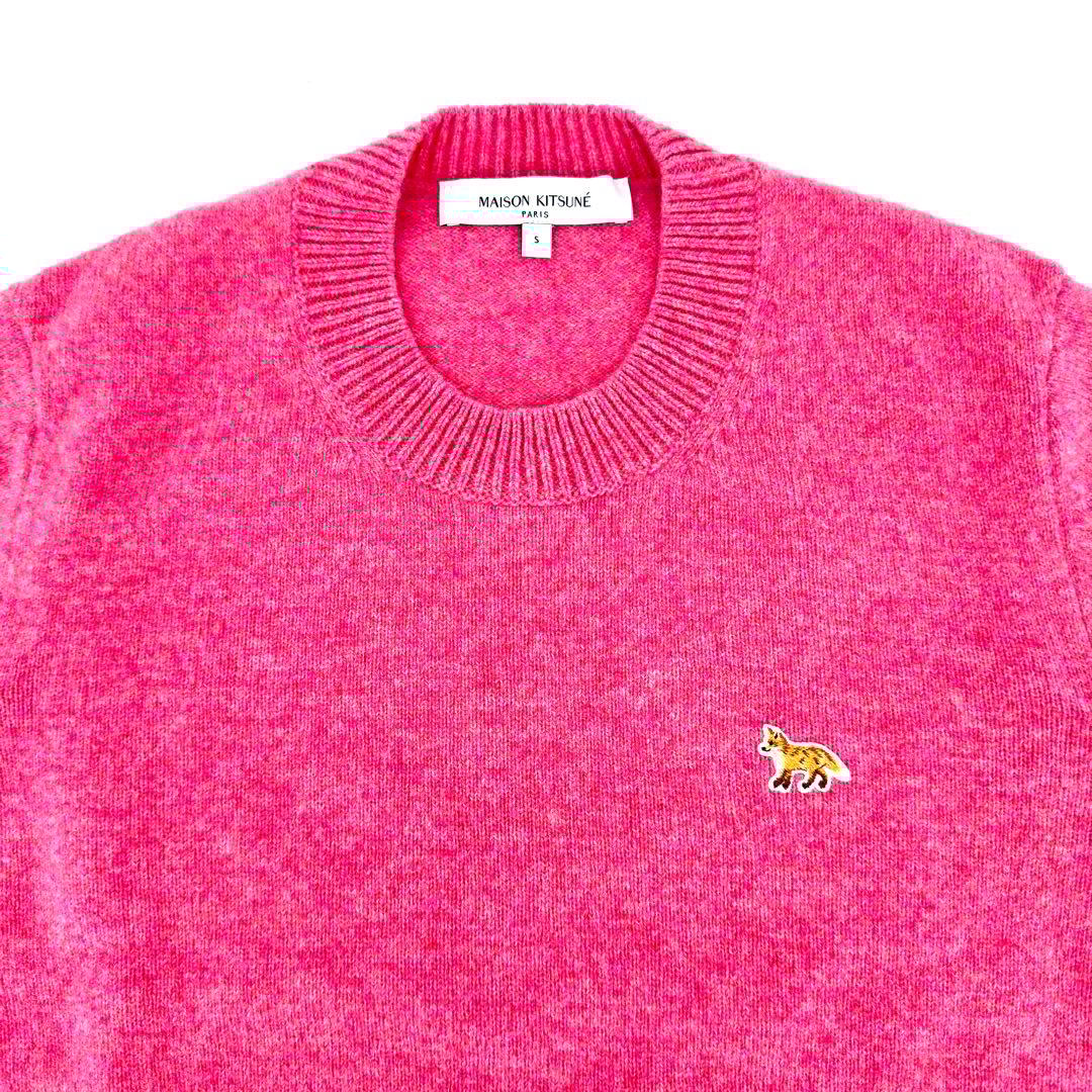 新品 MAISON KITSUNE S メゾンキツネウールセーター ピンク