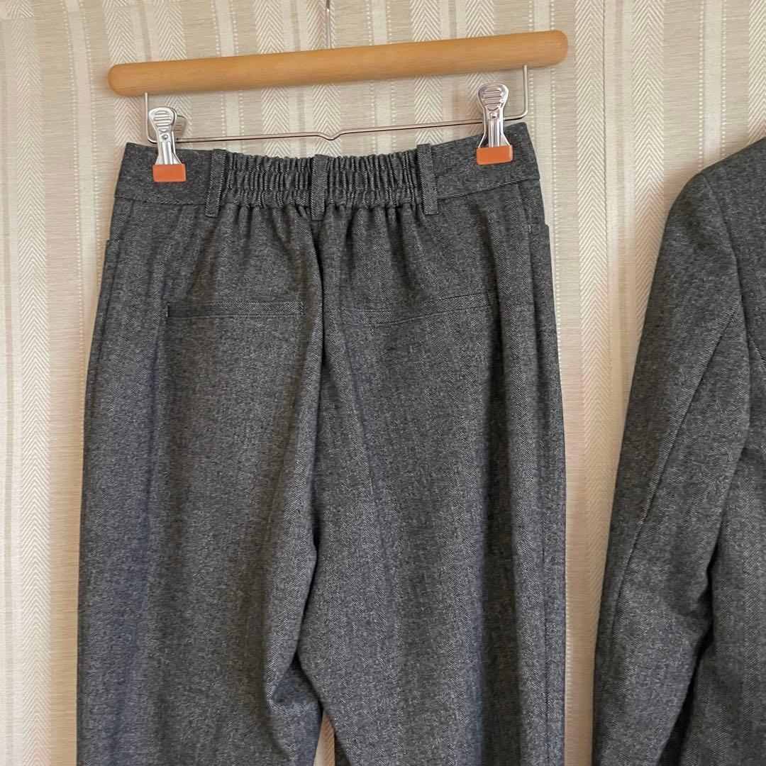 専用！美品LAUTREAMONT秋冬物ストレッチテーパードパンツスーツ38,36