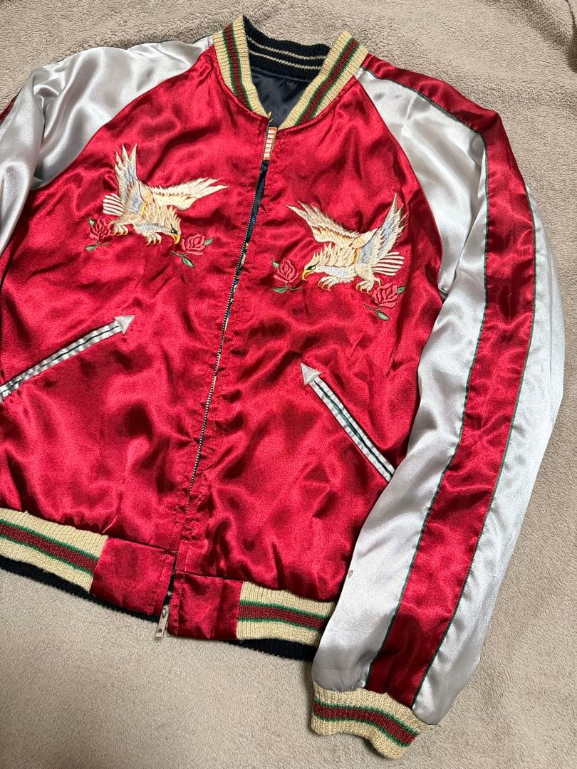 ２面用 テーラー東洋 虎蛇 日本限定 スカジャン vintage サテン USA