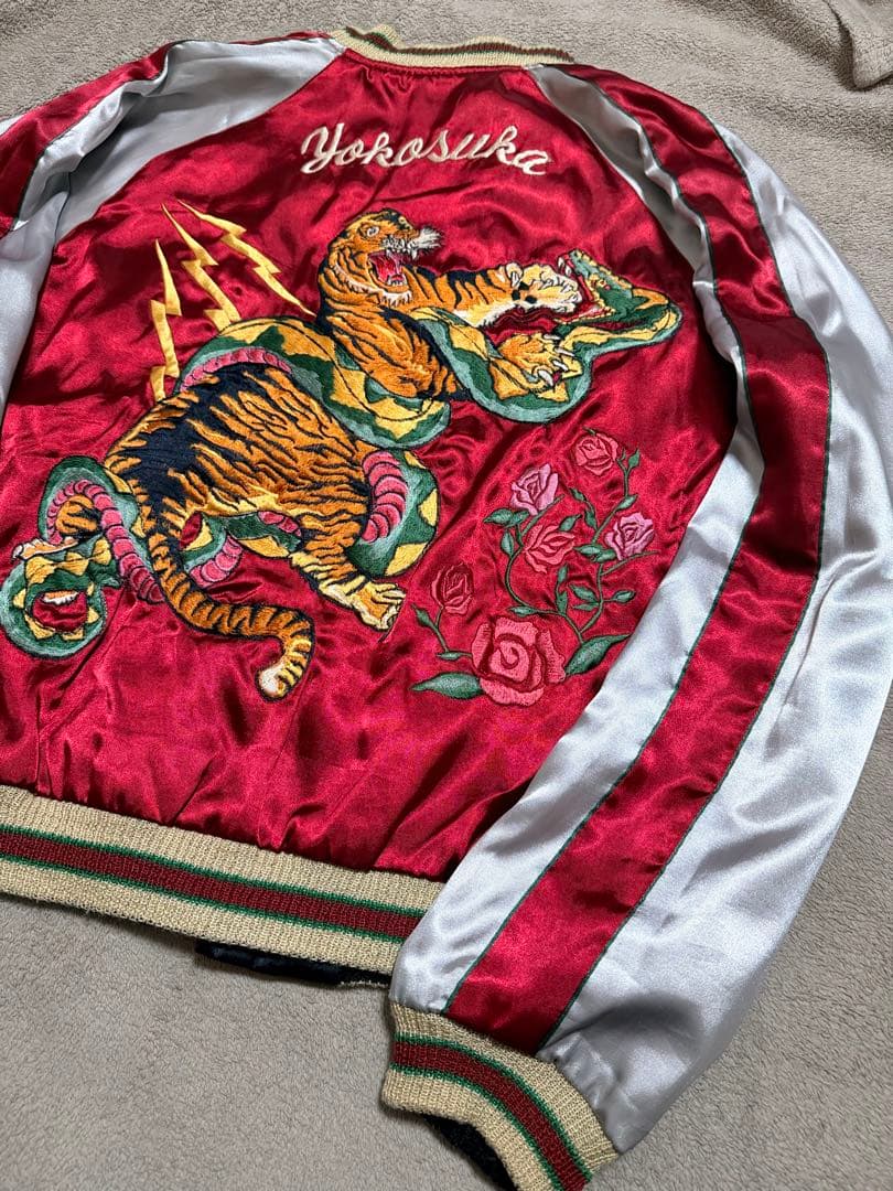 ２面用 テーラー東洋 虎蛇 日本限定 スカジャン vintage サテン USA