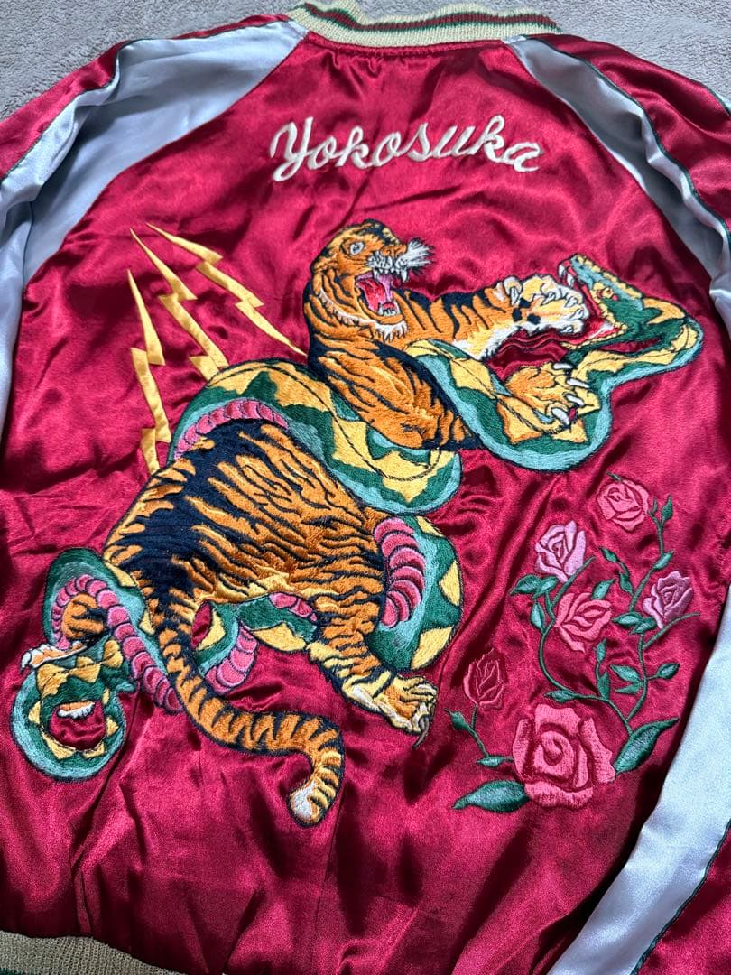 ２面用 テーラー東洋 虎蛇 日本限定 スカジャン vintage サテン USA