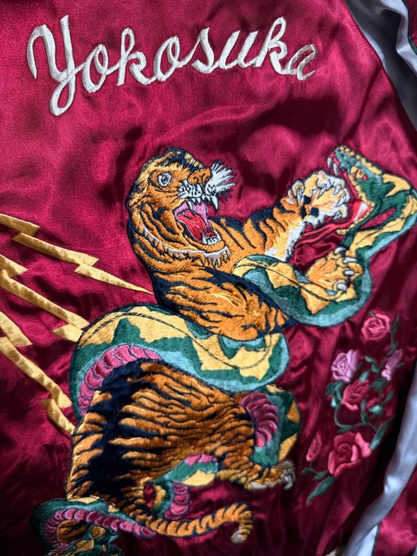 ２面用 テーラー東洋 虎蛇 日本限定 スカジャン vintage サテン USA