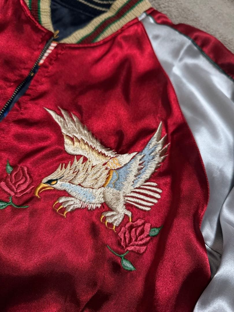 ２面用 テーラー東洋 虎蛇 日本限定 スカジャン vintage サテン USA