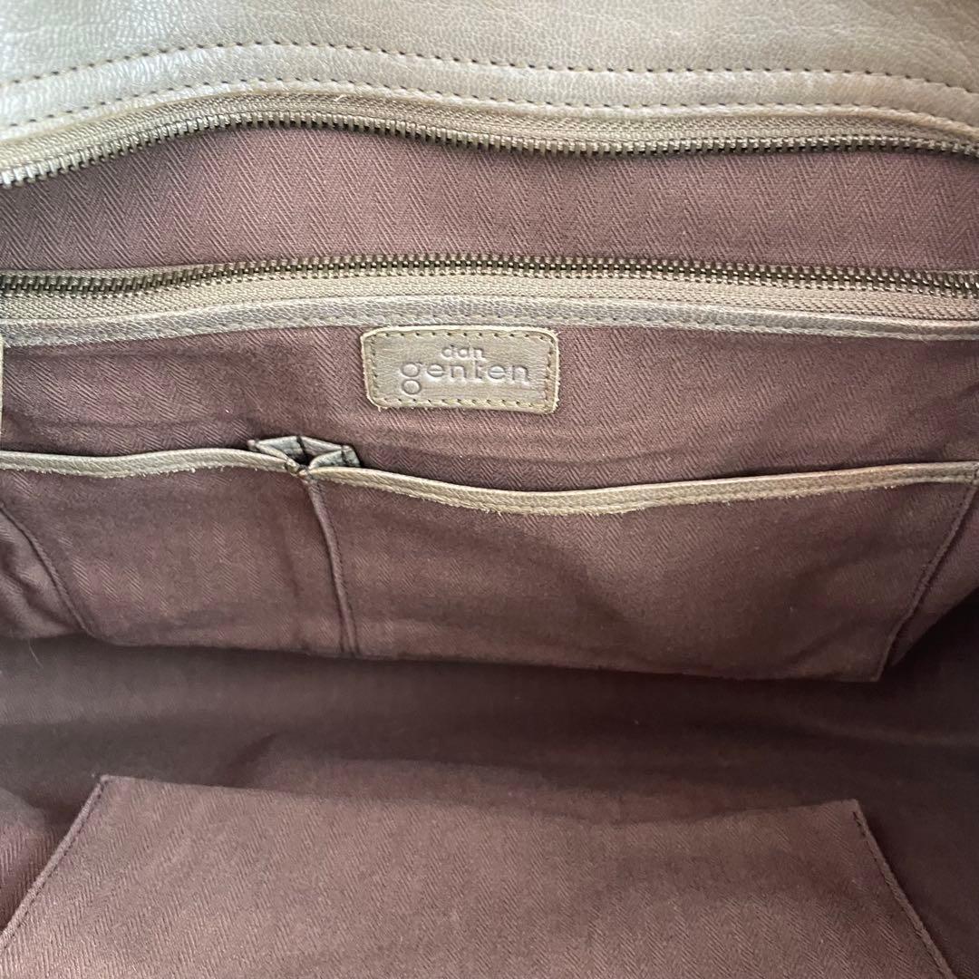 【大容量】ダンゲンテン トートバッグ オールレザー ブラウン A4収納可