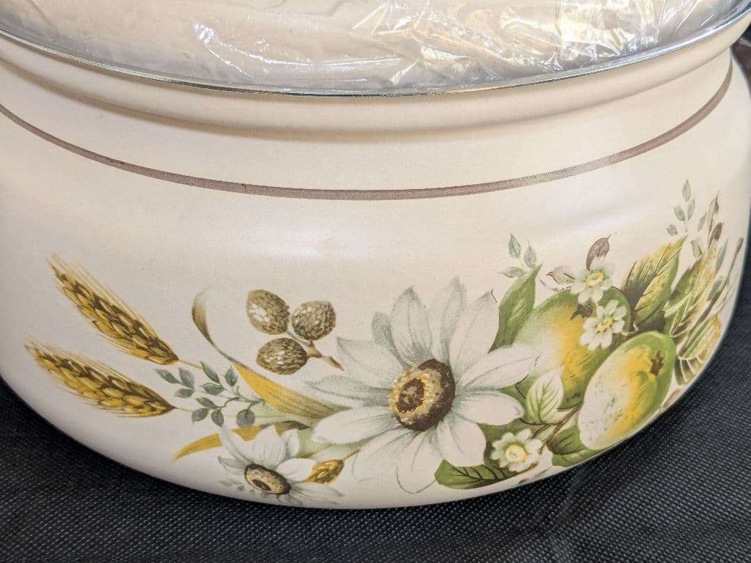 【希少】 silit ヴィンテージ ホーロー鍋 花柄 両手鍋