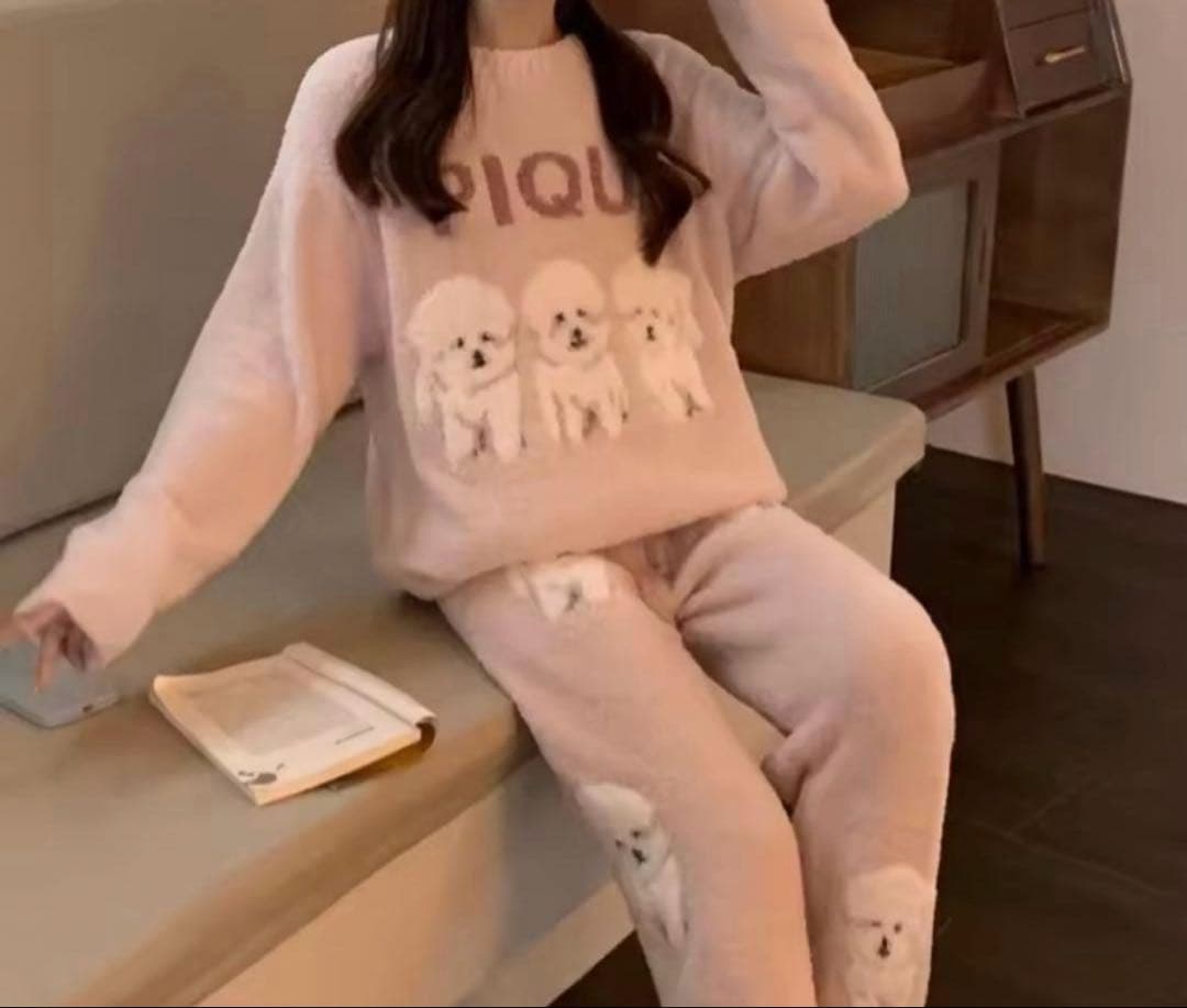 新品未使用！ジェラピケ　ビションジャガードプルオーバーピンク