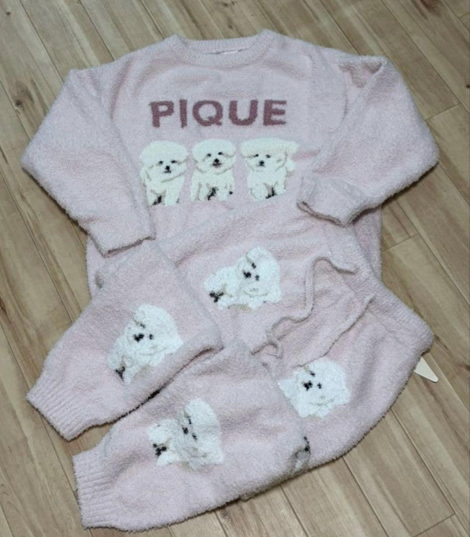 新品未使用！ジェラピケ　ビションジャガードプルオーバーピンク