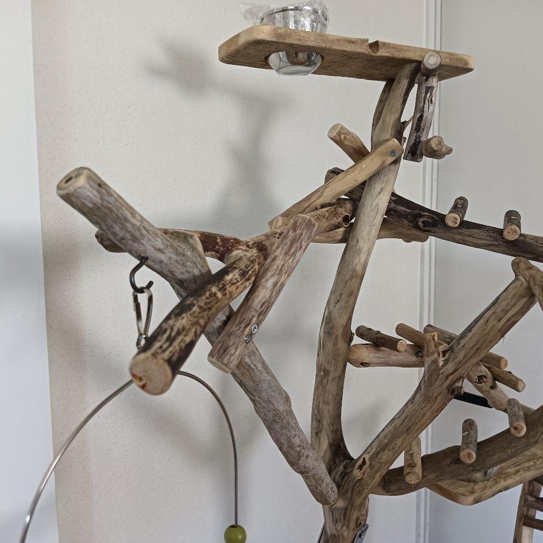 バードアスレチックジム大型 ③ 天然木 自然木 流木 インコ おもちゃ