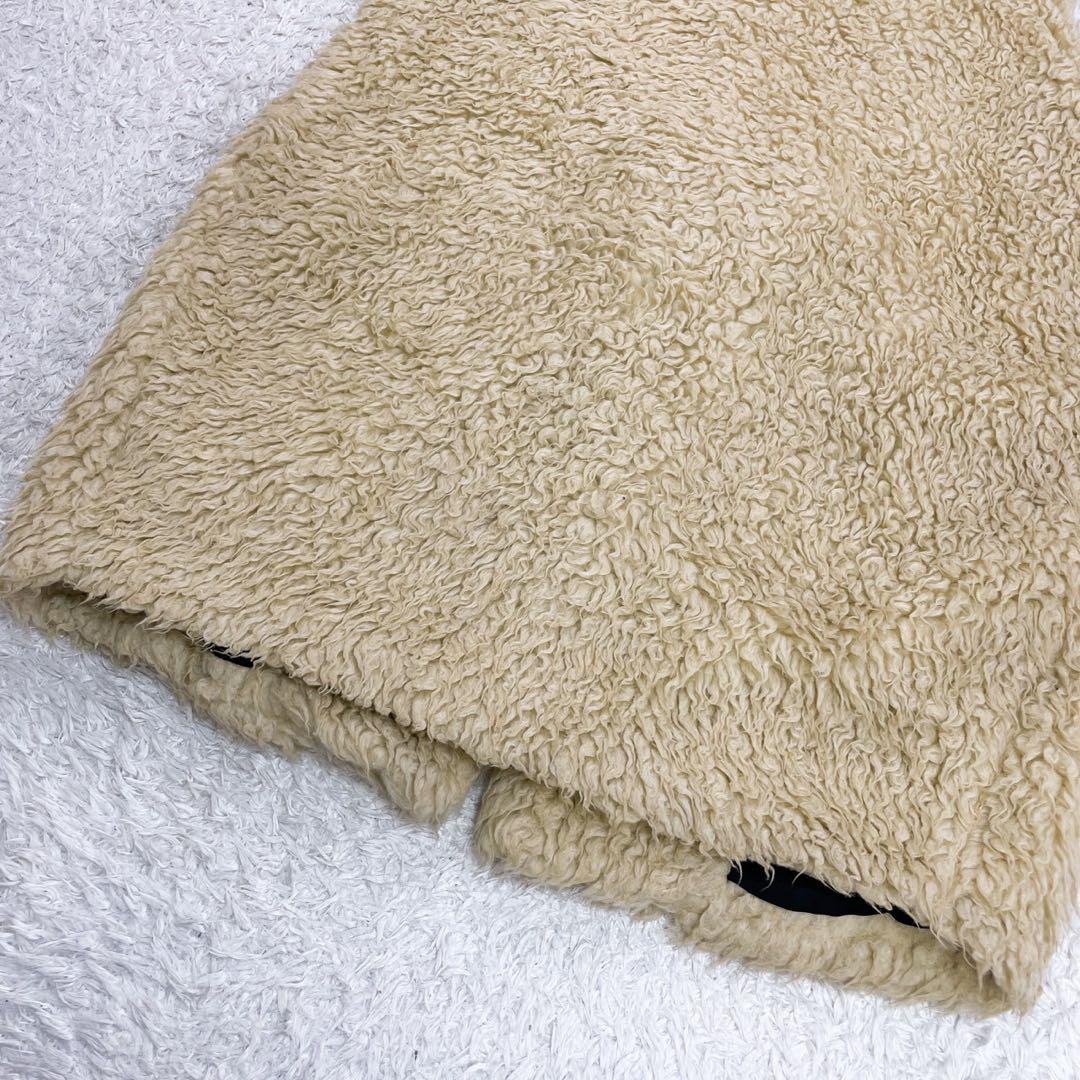 極美品 MM⑥ Maison Margiela シープレザー 切替 ファーコート