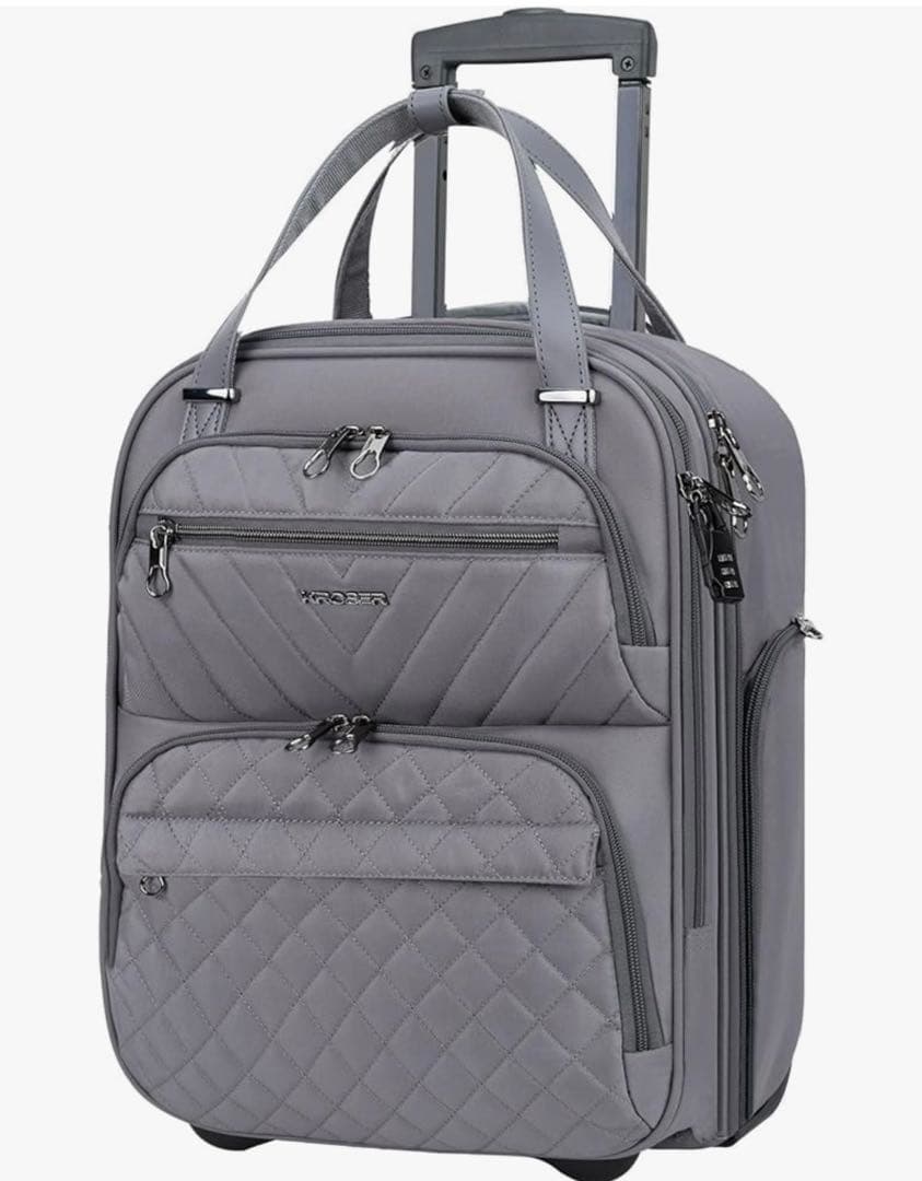 11316 [KROSER] 15インチ 機内持ち込み荷物 USB充電ポート付き