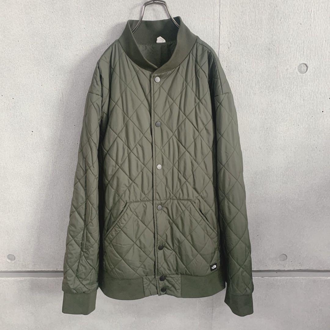 ノースフェイス　キルティングジャケット　カーキ　メンズXL
