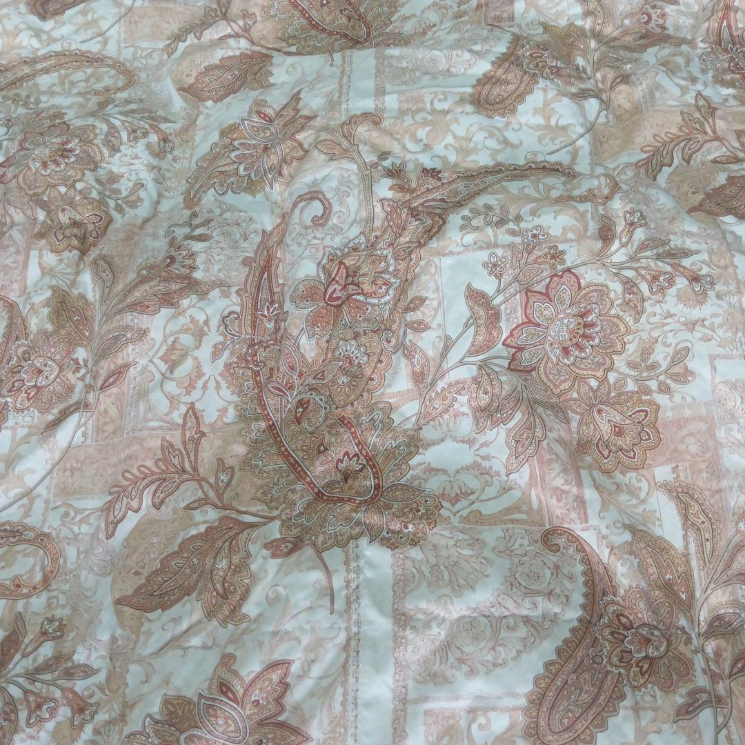 羽毛掛け布団 ベージュ系　ダウン97%　中羽毛1.1㌔ シングルサイズ