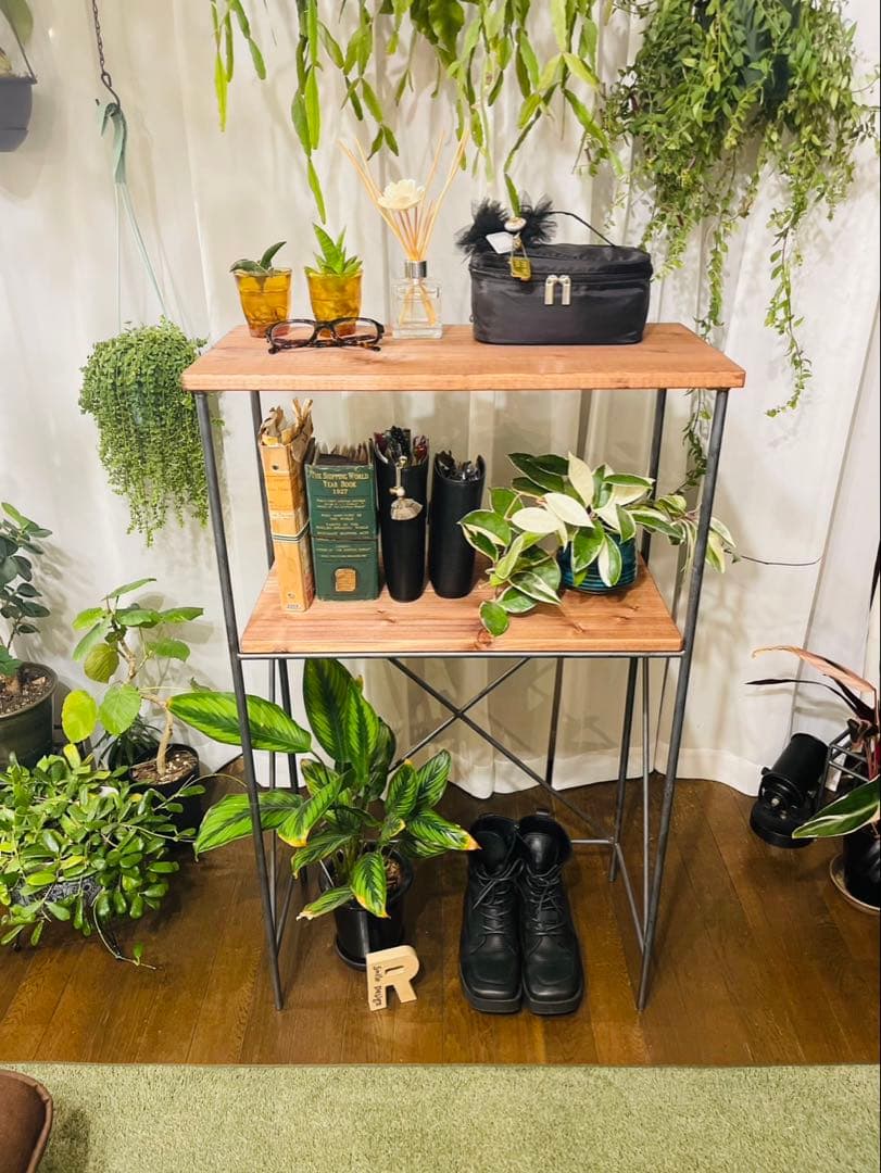 【送料込】アイアンスタンディングデスク　ハンドメイド　オーダーメイド　男前家具