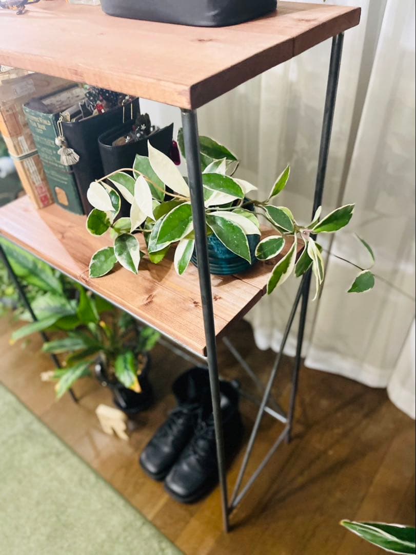 【送料込】アイアンスタンディングデスク　ハンドメイド　オーダーメイド　男前家具