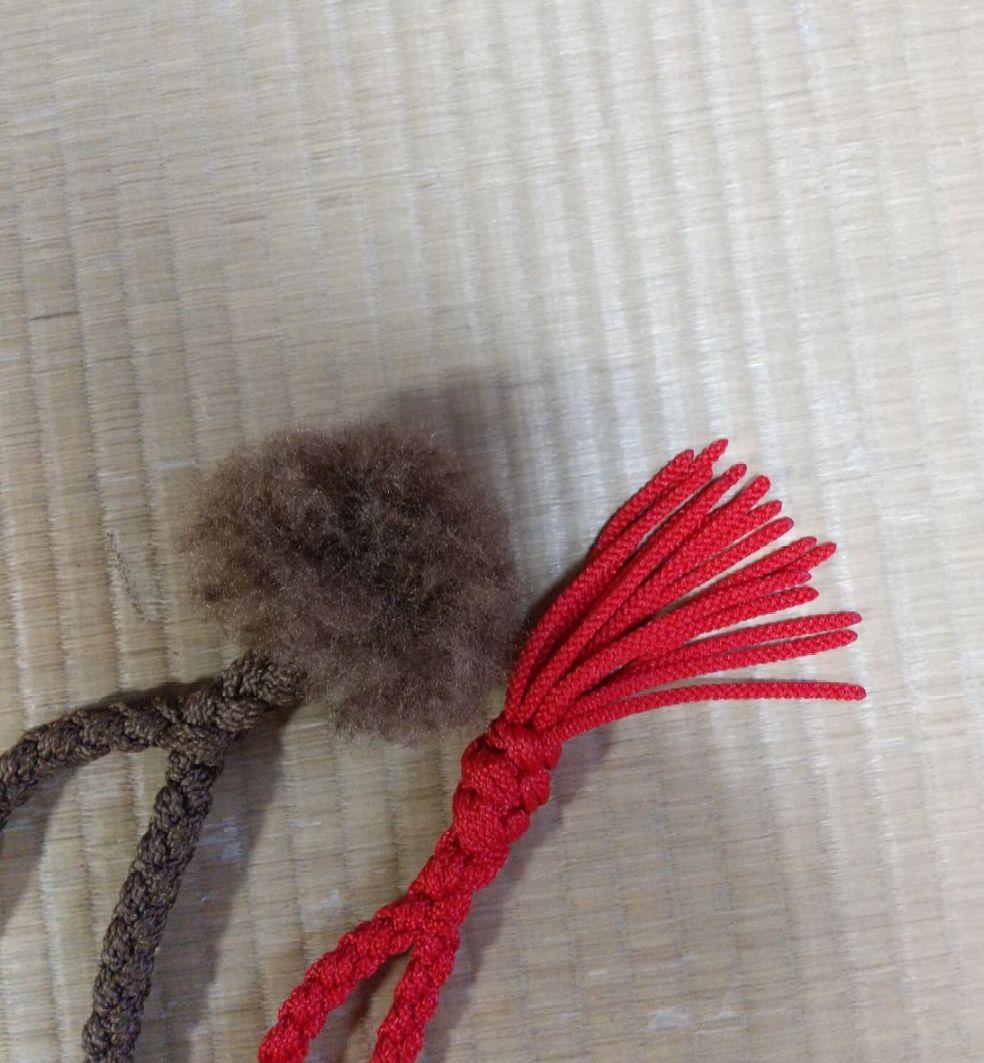 法螺貝　袋　中　からし色　七宝編み