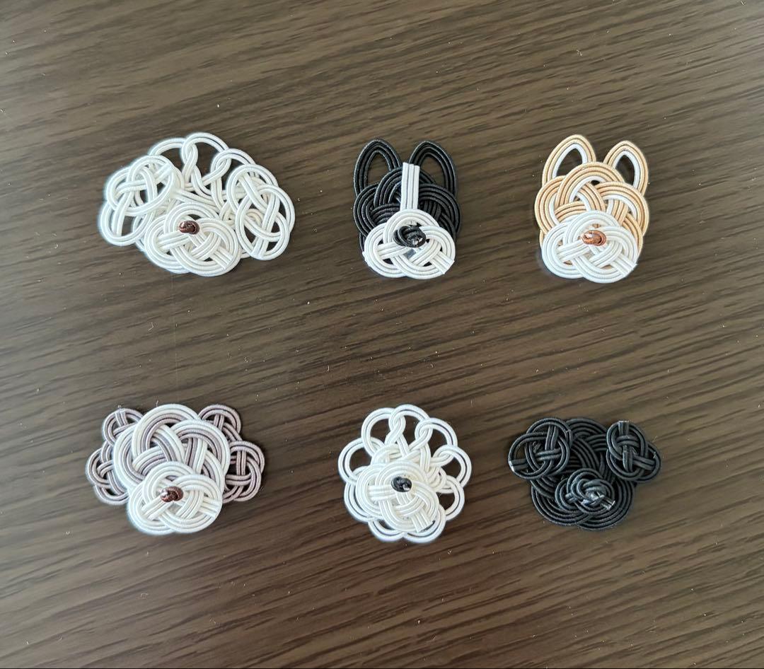 絹巻き水引パーツ 犬