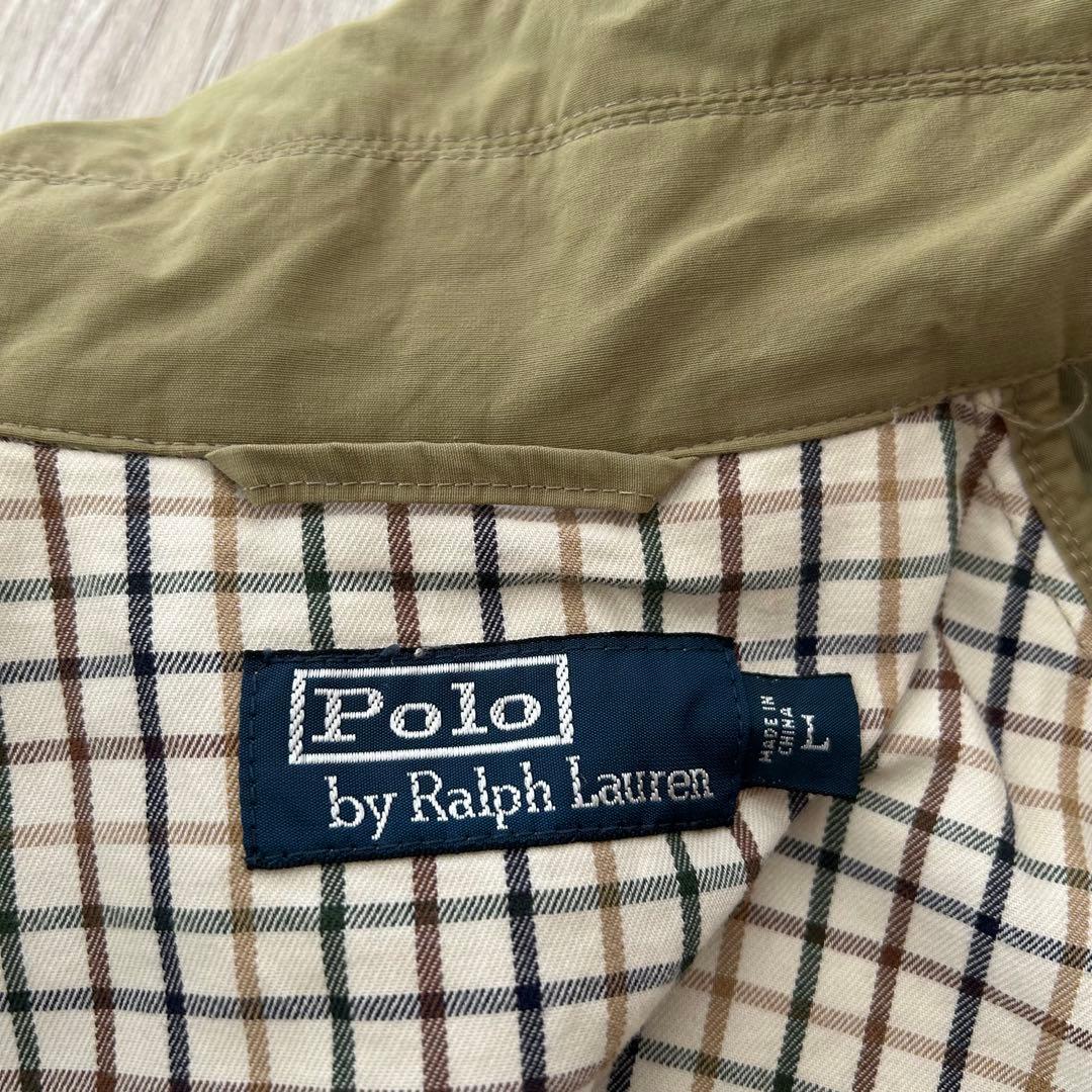 一枚袖 ポロバイラルフローレン ステンカラーコート スプリングコート L カーキ