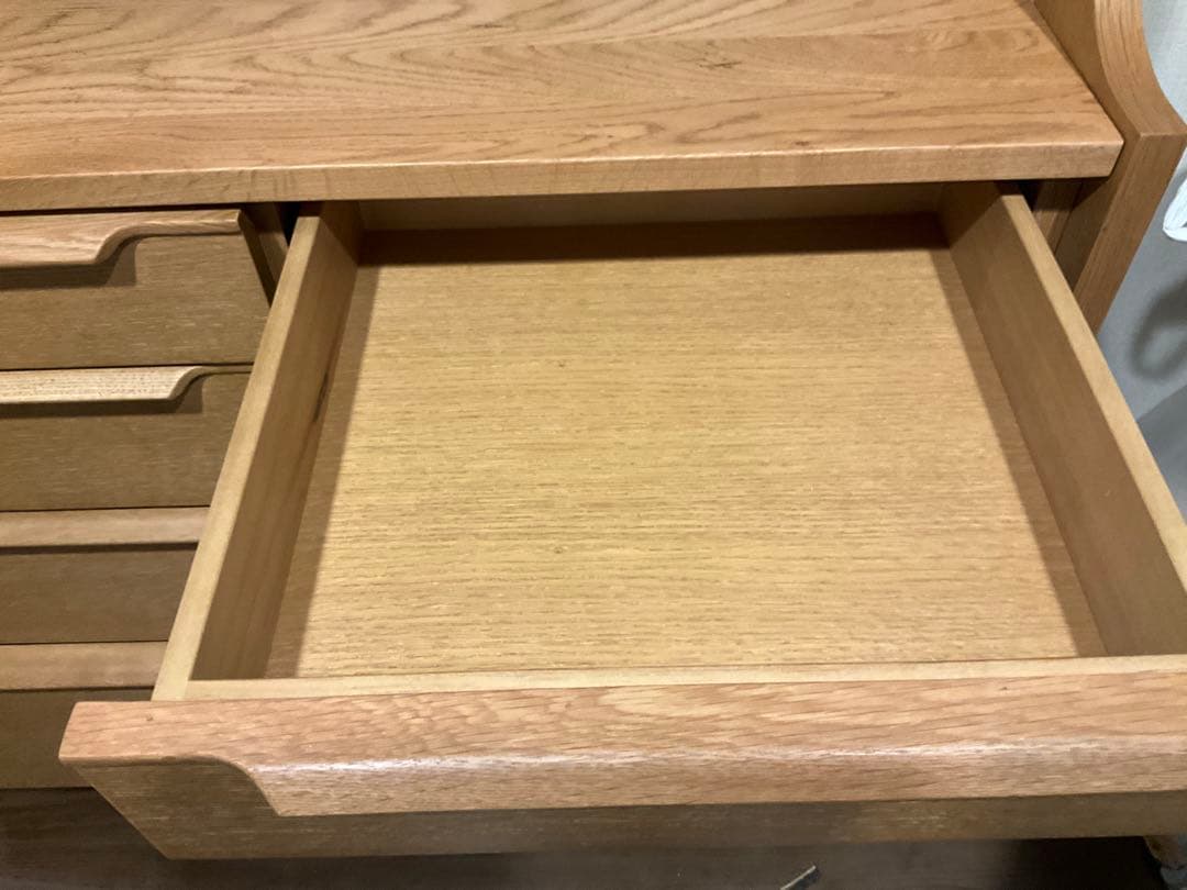 ダイニングボード/ホワイトオーク/スライドレール/無垢材/食器棚