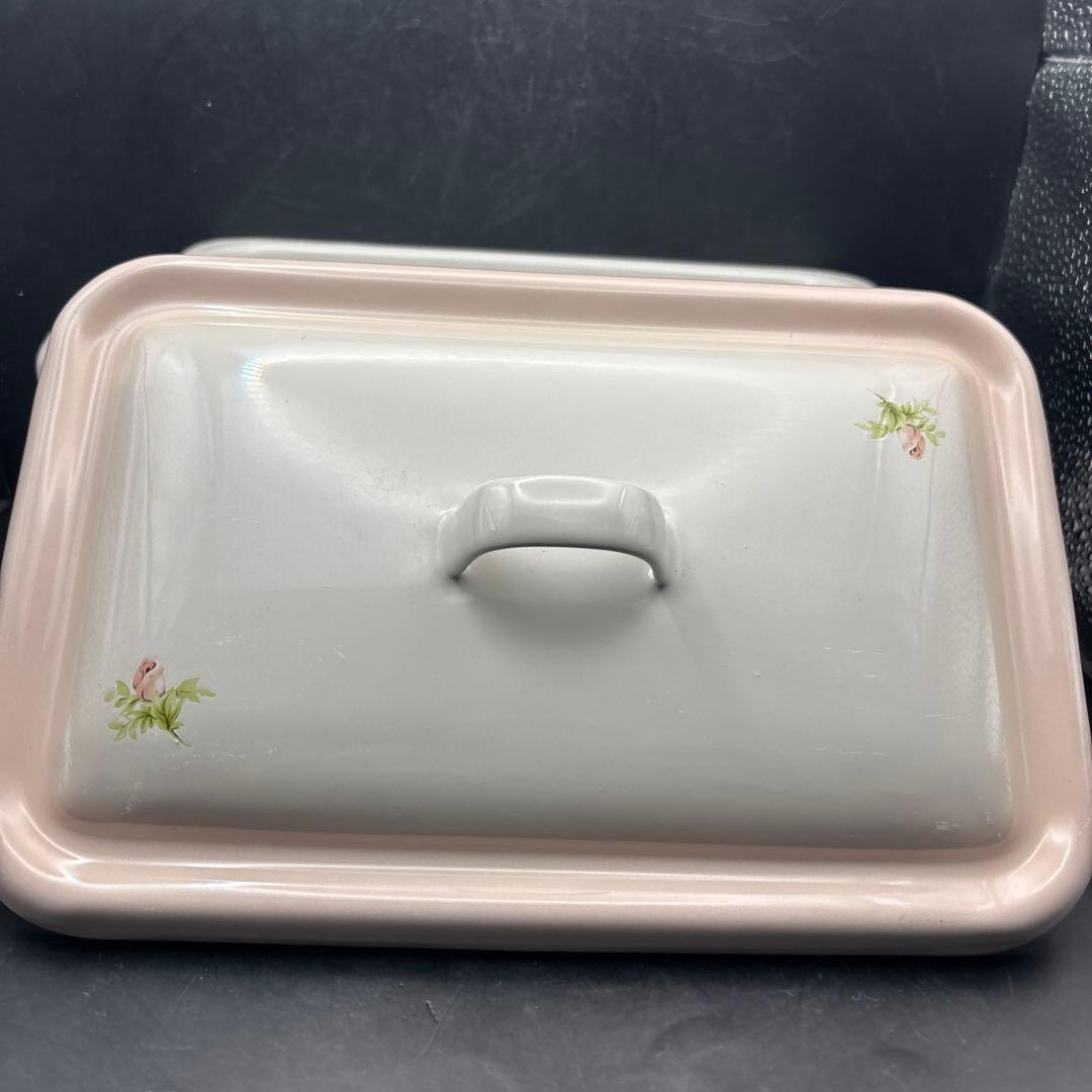 プラン・ド・パリ　ジュリアン　角ストッカー　ピスケット缶　ホーロー　琺瑯