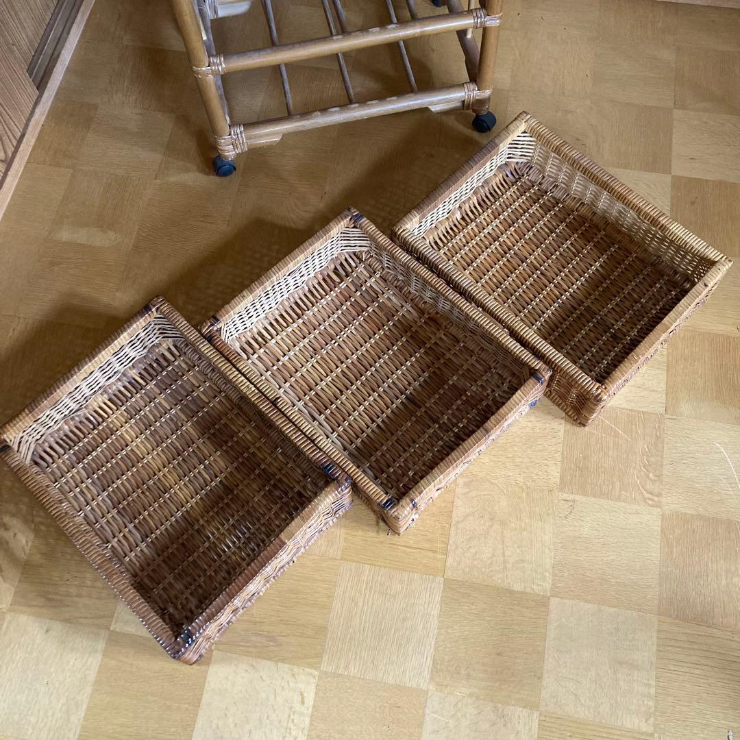 籐　ラタン　収納　7段